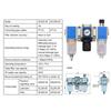 Compressed   Filter Regulator Lubricator Combo Water Oil Separator 3 in 1 3 Unit