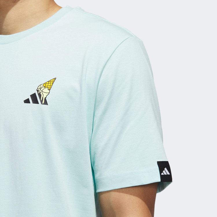 Adidas Ice Cream Hoops Cartoon Logo T-Shirt Men Tops Light-Blue IN7444