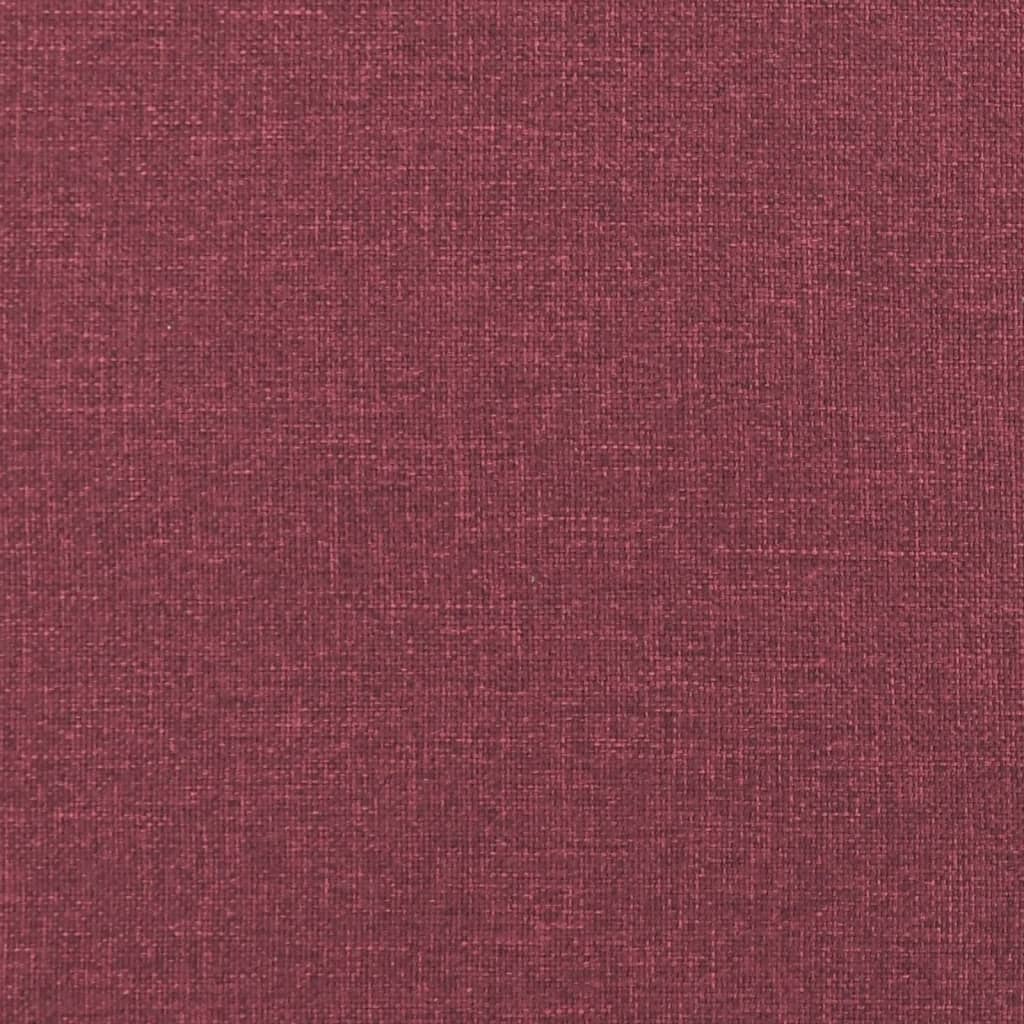 Vidaxl 3-Osobowa Sofa Z Podnóżkiem Winna Czerwień 180 Cm, Tkaniną