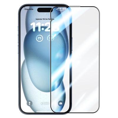 Langke iPhone 15 Full Coverage HD Tempered Glass Screen Protector (2-Pack)