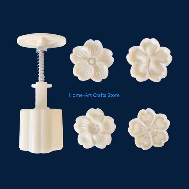

Y3NA Creative Flower Mooncakes Baking Stamp Unique Flower Mooncakes Crafting Molds China Mainland