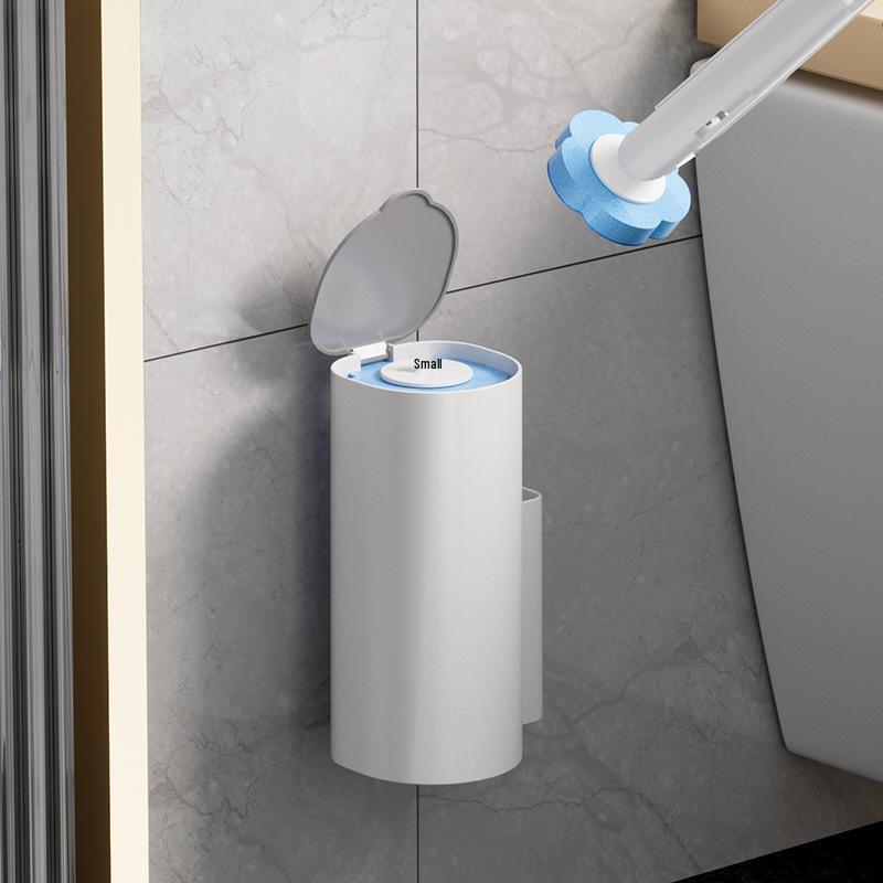 Wall-Mounted Disposable Toilet Brush with Integrated Design