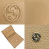 Used GUCCI Tri-fold wallet 598207 Interlocking W Hook Wallet  leather beige Accessory