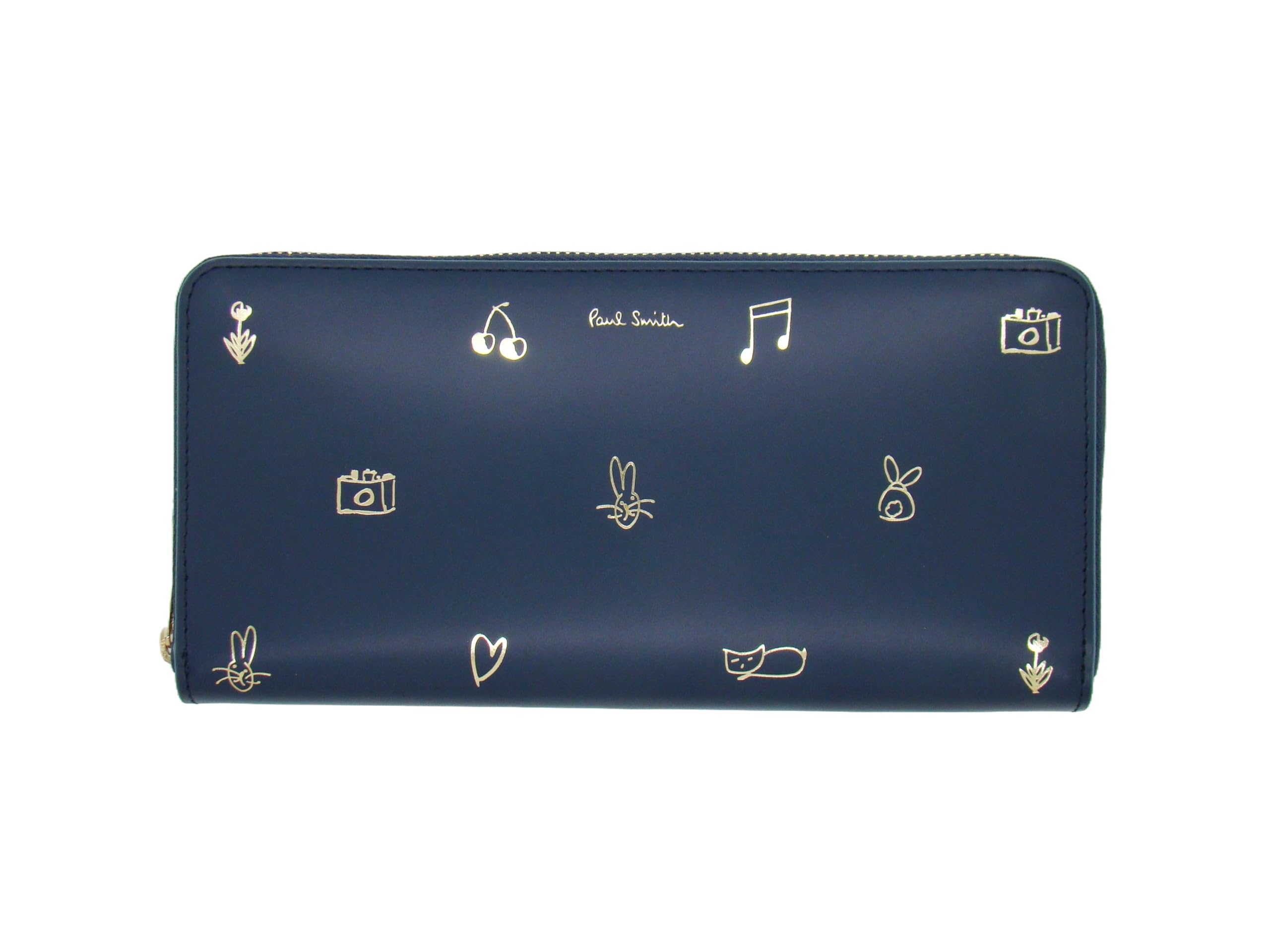 

Paul Smith Mixed Doodle Women s Round Zip Long Wallet, Navy