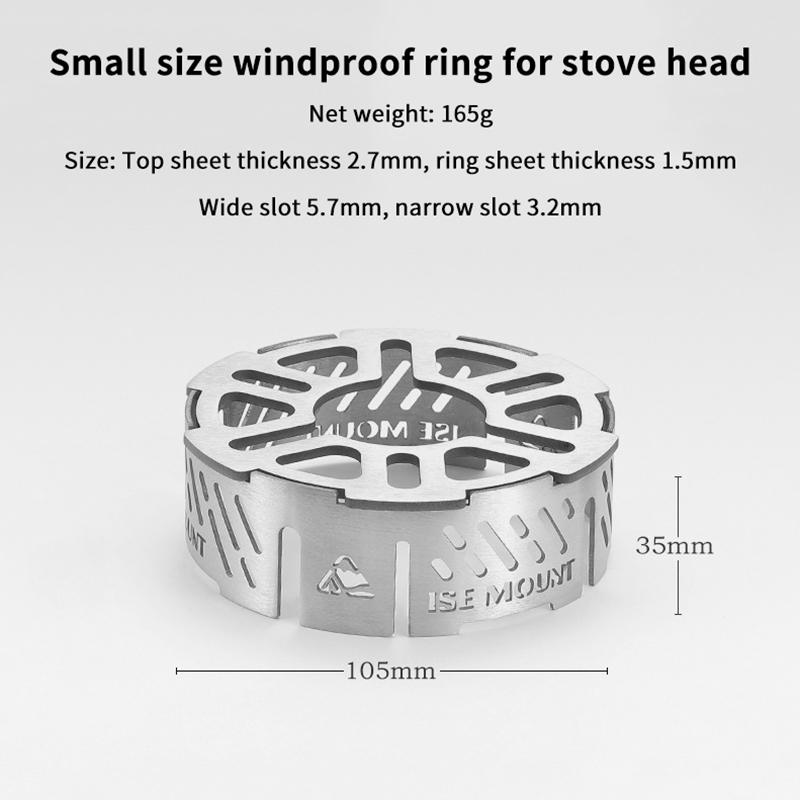 

Outdoor Stove Windshield Portable Camping Stove Windproof Ring High-Temperature Resistant Camping Picnic Cooking Supplies 1Pc S