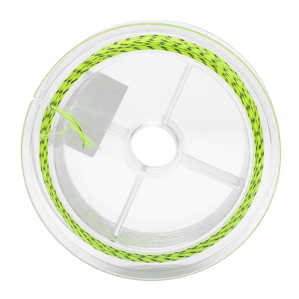 

50м Нейлон Прочный Экстремальный Конусный Леска Плетенка для Нахлыстовой Рыбалки Рыбак (Желто-черный 20 фунтов)