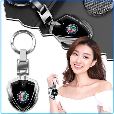 3D Kovový Klíčenka na Klíče Stylingový Kroužek na Klíče Držák Klíčů Stylingové Auto Doplňky Pro 147 159 Giulietta Giulia Mito Spider Alpha Opěrka Hlavy
