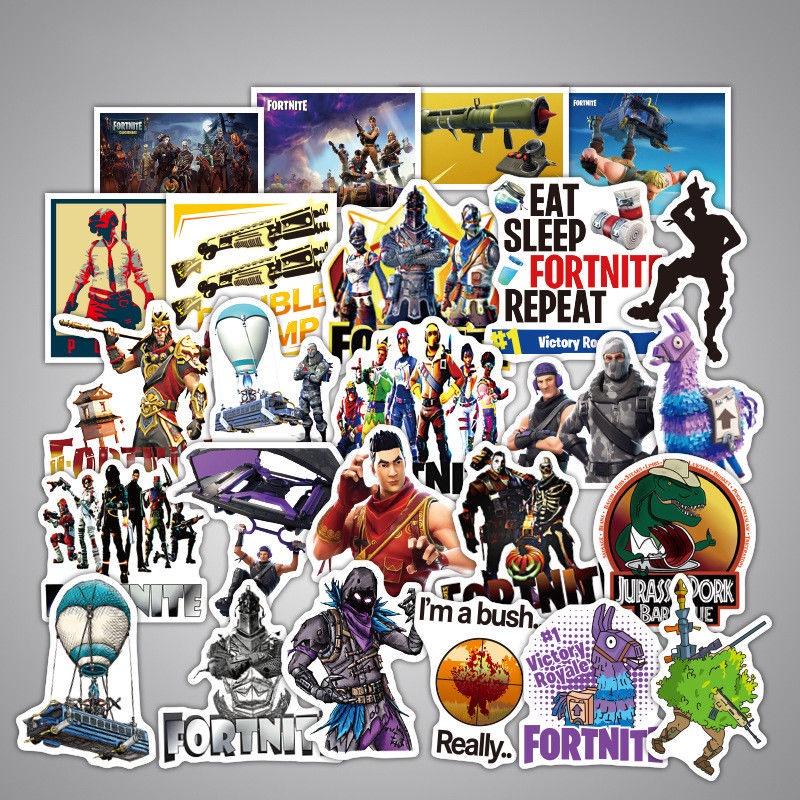 Llama Fortnite 46pcsset Stickers Vinyl Decals For Car Laptop Decoration Luggage