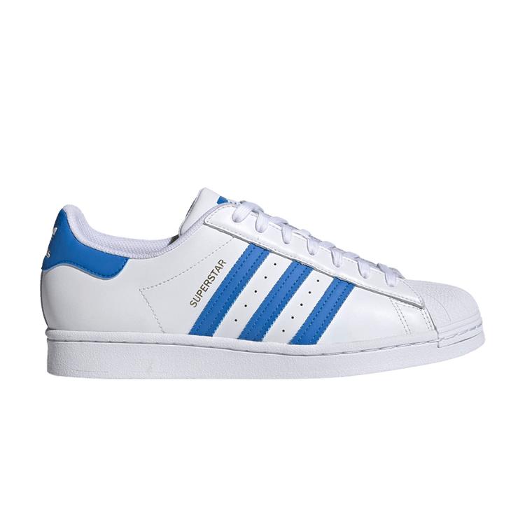 

Кроссовки унисекс adidas Superstar White True Blue Cloud-White Gold-Metallic H68093