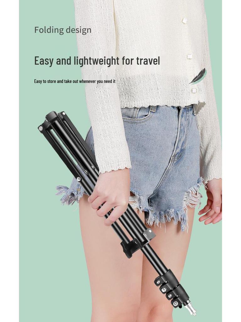 Live Stream Selfie Stick Tripod with Fill Light & Phone Holder