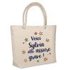 Tote Bag - PLANETEE - Sylvia - Natural Jute - Beige - Printed In France