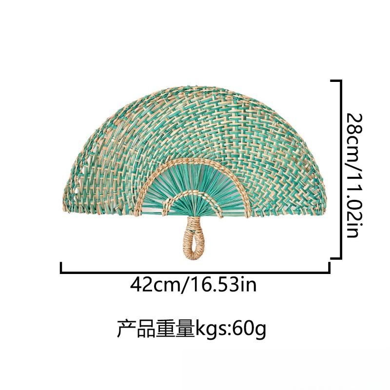Natural Seagrass Woven Wall Hanging Boho Home Decor for Living Room Entryway Bedroom Handmade Rattan Fan Decor