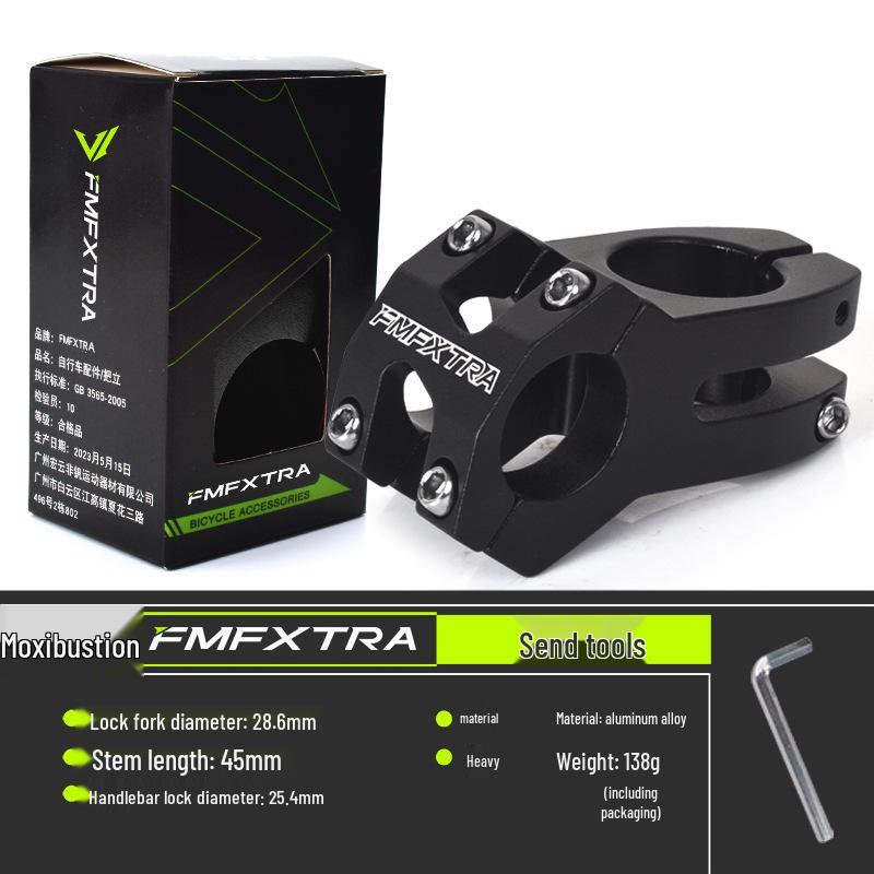 Short Cycling Mountain Bike Stem Handlebar Accessory, 31.8mm Hollow Design