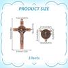 18 Sacs Style Tibétain Alliage Grands Pendentifs & Composants de Lustre Liens Ensemble, Breloques Croix, Cuivre Rouge, 53x31x5mm & 21x21x2mm, Trou: 1,8 mm