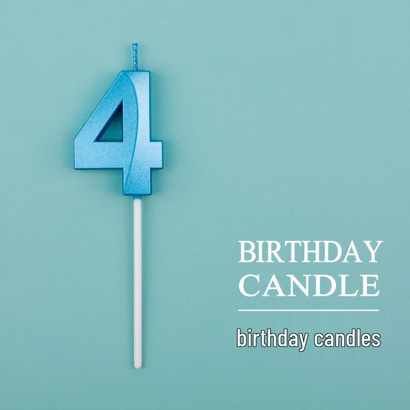 Gold and Silver Number Candles for Birthday Cakes - Pink Exquisite Design