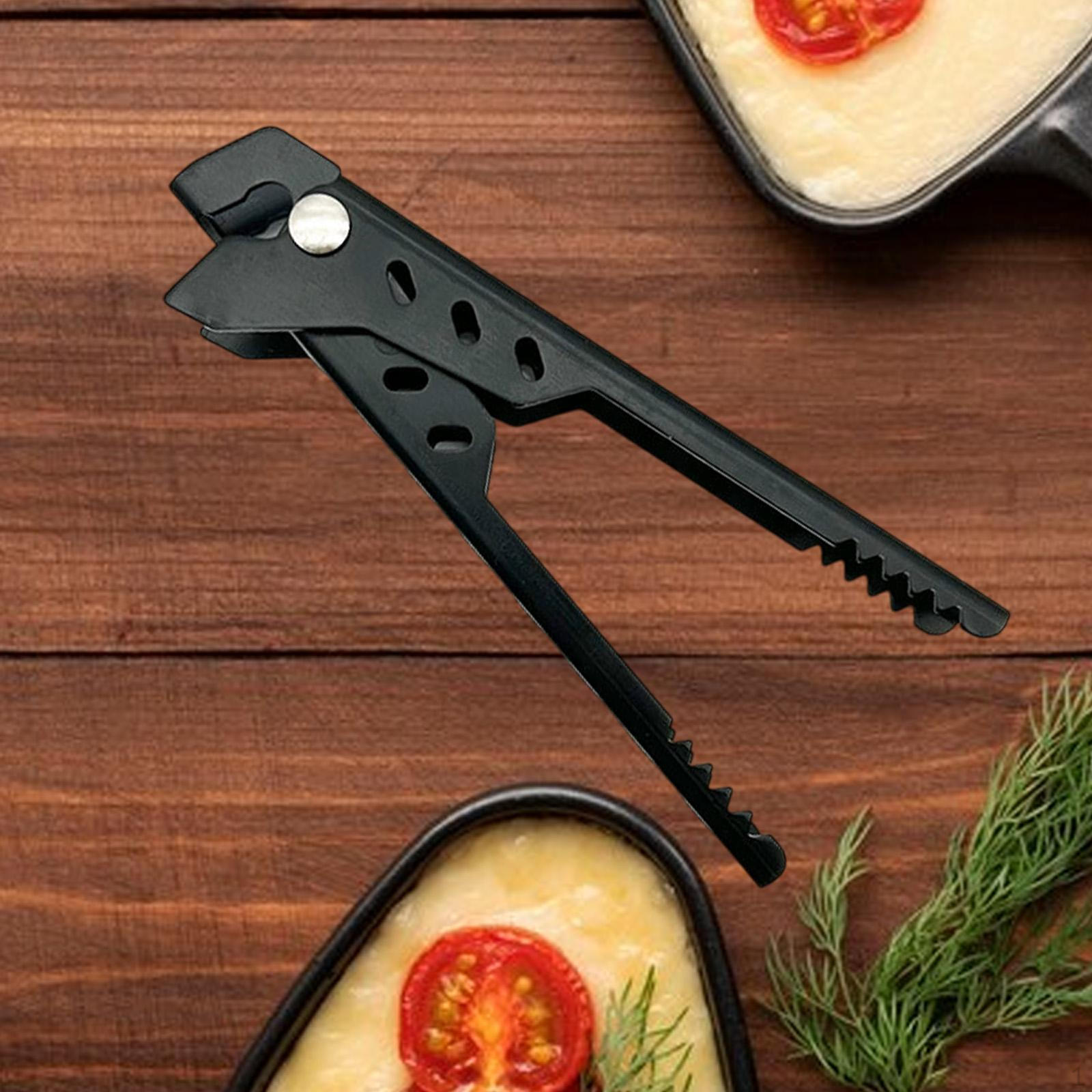 

Захват для миски, кухонный зажим, металлический щипец для похода, сковорода для пиццы, извлекатель для барбекю чёрный