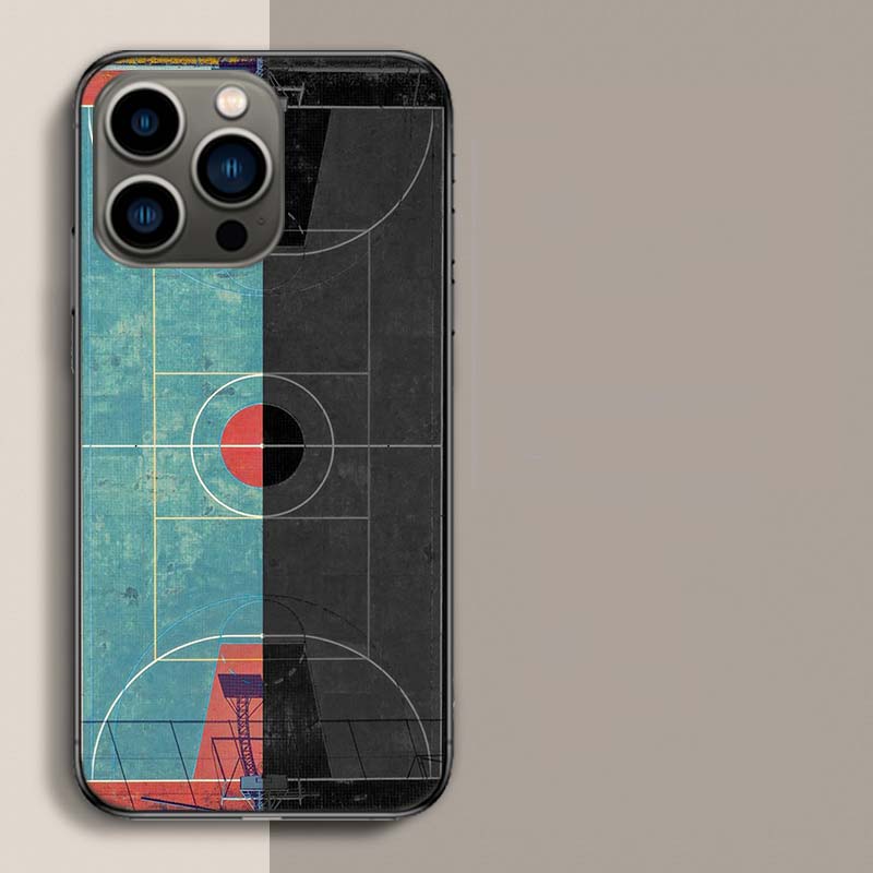 Basketball Court Basketball Phone Case For Iphone 17 Air 15 Pro 14 Plus 16 Pro Max 17E 16E 12 13 Mini 11 Cover Cute Fundas