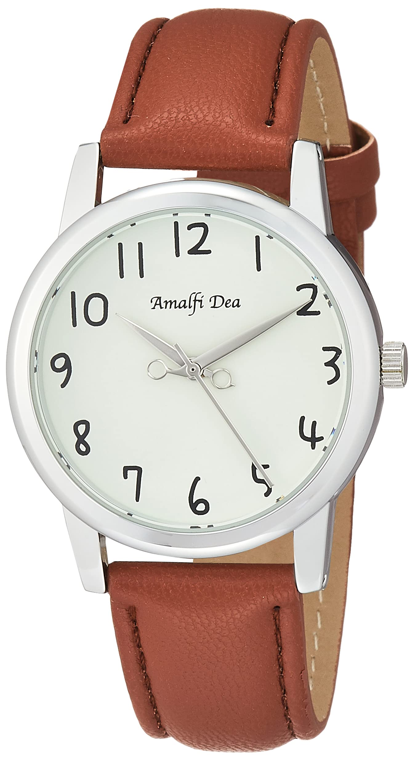 

[Arias] Analog Amalfidia Waterproof Leather Strap White Dial WW20028A-174 Women s Brown