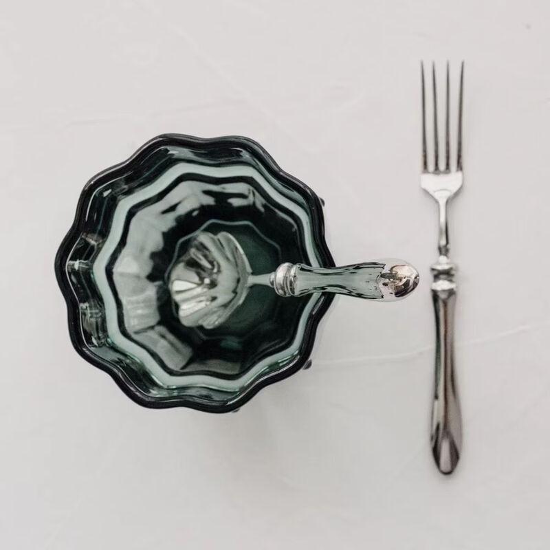 ZISIZ Light Luxury Vintage Forged Lotus Soup Spoon