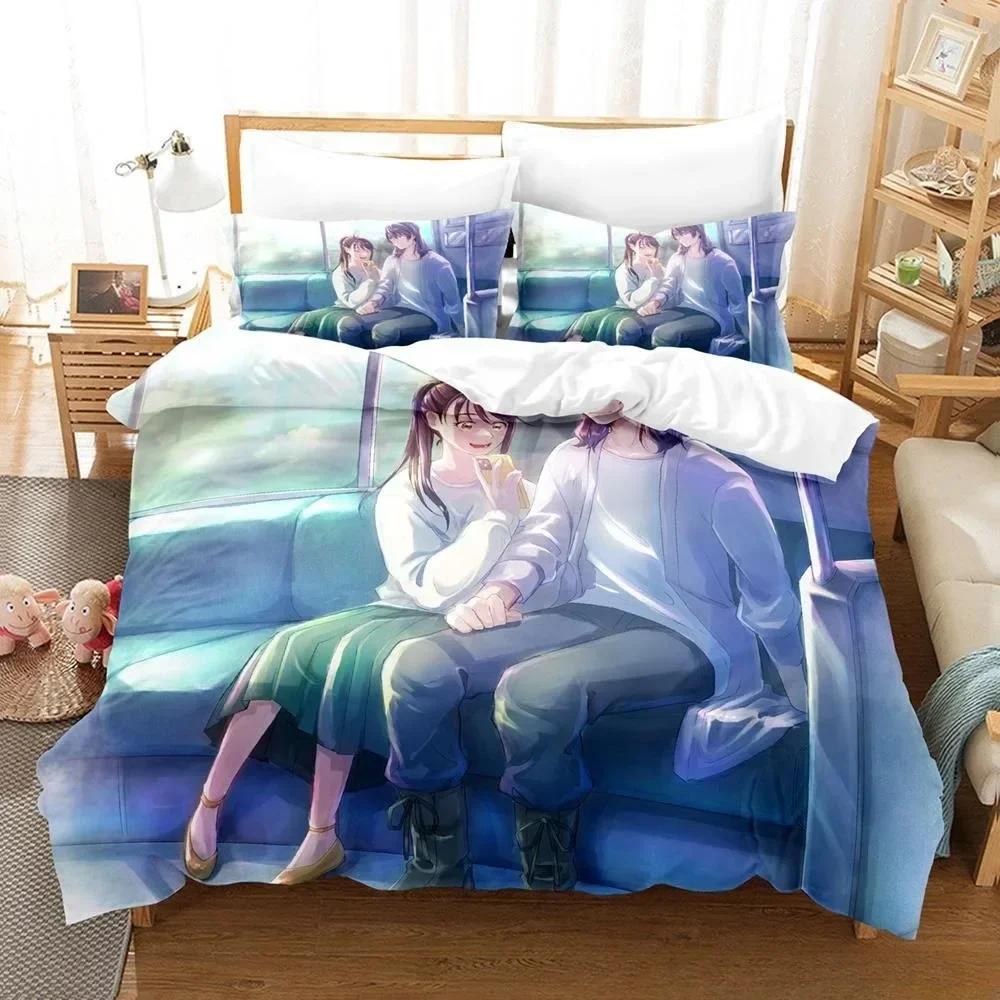 Comforter New 3D Anime Suzume No Tojimari Bedding Set Printed Bed Set With Bed Single Double Queen Super King Size
