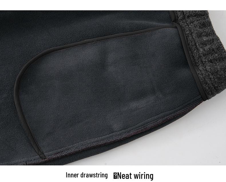 Women's Winter Thickened Velvet Wide-Leg Wool Pants - High Waist Slimming Casual Straight Leg Design.