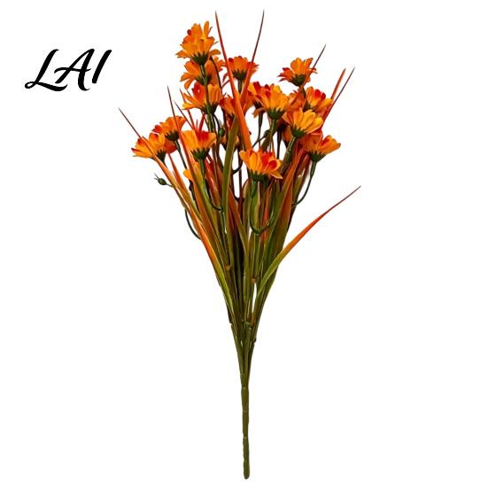 Long Lasting Fake Plants Fall Artificial Flower with Eucalyptus Leaf Lifelike Faux Plants Realistic UV Resistant for Autumn Thanksgiving Harvest
