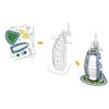 3d Puzzles Burj Al Arab Paper Model Diy Creative Gift Children Educational Toys Hot  Mini World Architectural T13
