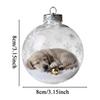 Christmas Ornaments Shatterproof Transparent Decor Dog Balls For Tree For Shopping Mall Bedroom Window Store Home Holiday Party