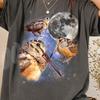 Three Meep Bird Moon Shirt, Vintage Desert Bird Galaxy Tee, Celestial Roadrunner Art, Aesthetic 90s Nature Graphic T-shirt, Funny Bird Gift