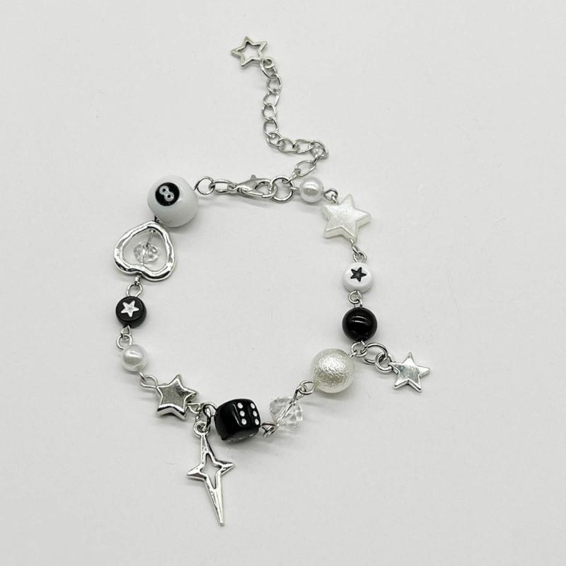 Handmade Beaded Bracelet with Unique Star Shape Eye catching and Stylish Pendant Beaded Bracelet Chic Hand Chain Decors