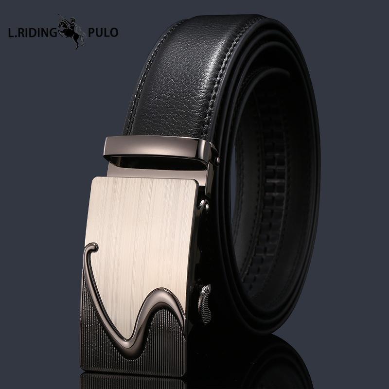 Gürtel Herren High-End Leder Automatikschließe Rindsleder Gürtel Herren Business Herren Hosen Lässig