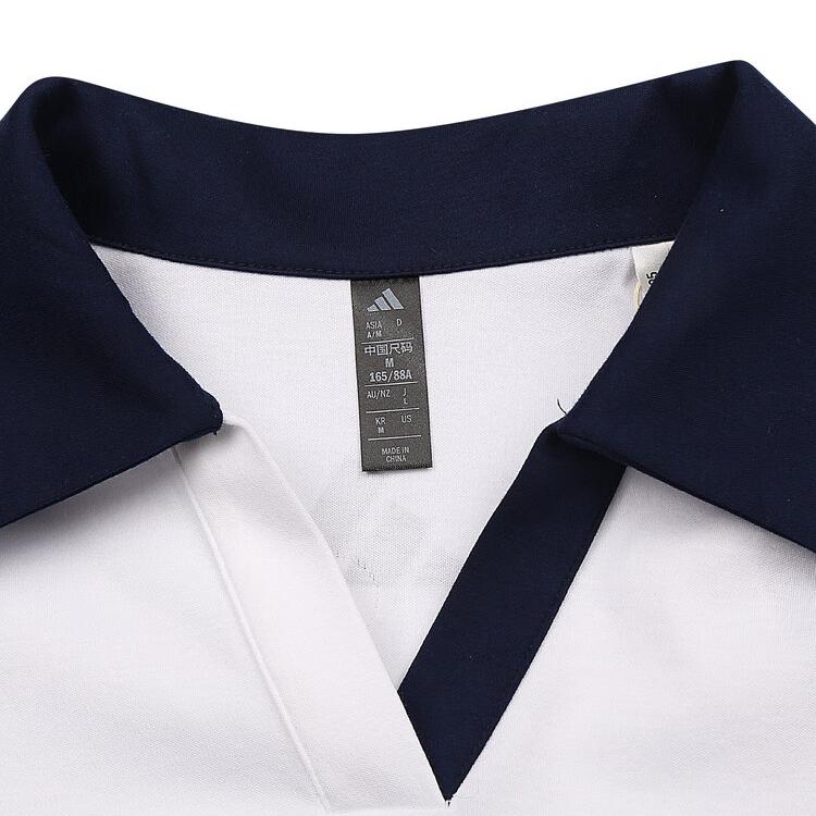 Adidas Ver Logo Comfortable Short Sleeve Polo Shirt Women Tops White JM8789