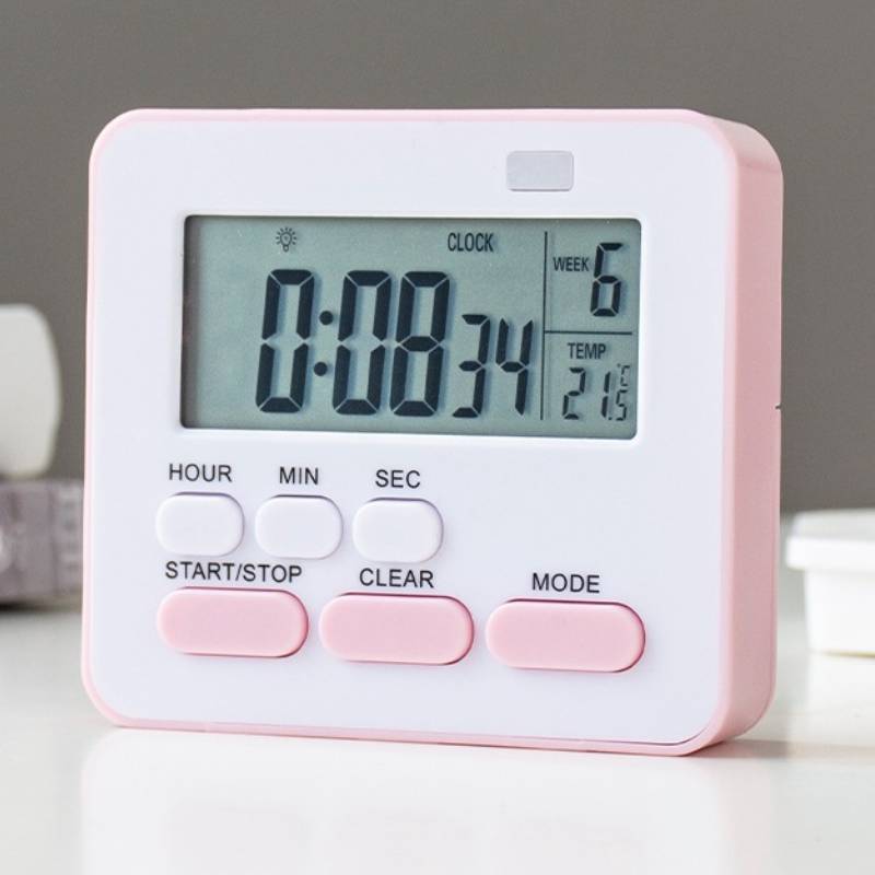 Multifunction Silent Timer With Magnetic Mount For Students And Kitchen Use