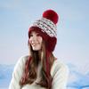 Winter Outdoor Plush Warm Big Head Knitted Woolen Hat