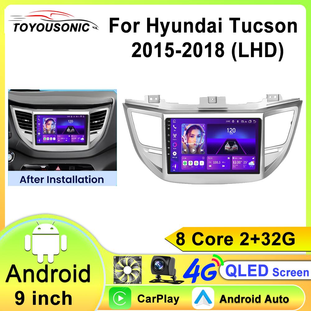 Android 13 Carplay Auto Car Radio For Hyundai Tucson IX35 3 2015 2016 2017 2018 Multimedia Video Player Navigation GPS Head Unit