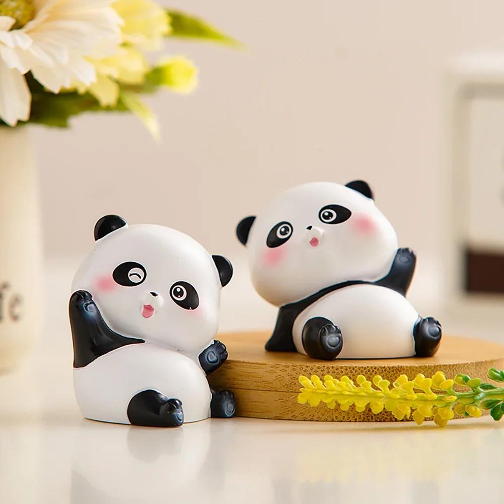 Lovely Simple Cute Panda Tabletop Decorative Figurines Computer Desk Office Decoration Ornaments Home Modern Docor Gift