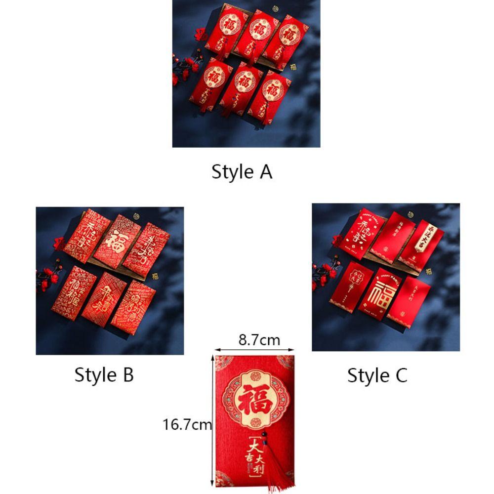 Hot Stamping Lucky Money Bag English Red Packet Spring Festival Essentials HongBao  Wedding
