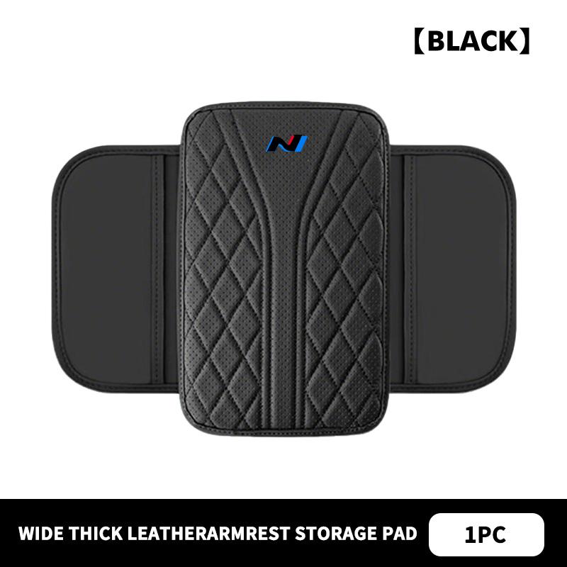 For Hyundai Car Logo Leather Armrest Box Cushion Side Storage Pocket Decorative Accessories GDi i10 I10 N Line Solaris Genesis CC1