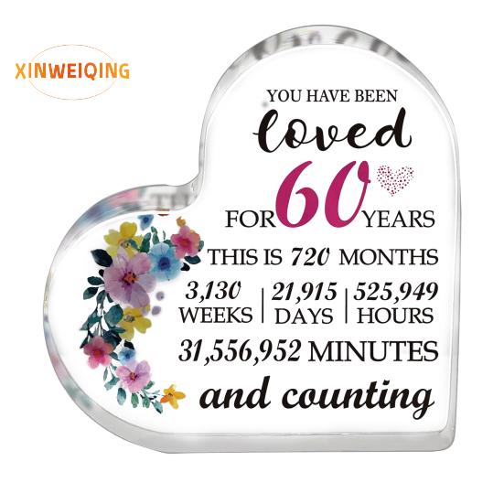 Heart Appreciation Ornament, Transparent Flower Print, Smooth Edge Heart Keepsake, Female Teacher Colleague Nurse Doctor Thank You Grateful Gift