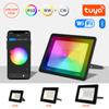 LED RGB Flutlicht Smart Reflektor 30W 50W 100W Wasserdichte Outdoor Scheinwerfer Wand Beleuchtung Tuya WIFI Steuer Projektor Garten