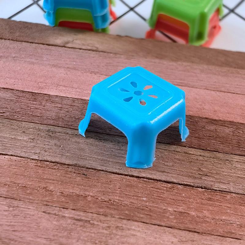 10 Stück 1:12 Puppenhaus Miniaturmöbel Stuhl Hocker Modell Spielzeug für Puppenhaus