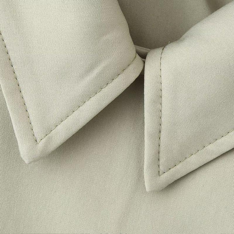 Kaslead New Women clothes Western Style Fashion Two Colors Lapel Batwing Long sleeve Wind-Breaker 0518060