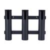 Wall Mounted Fishing Rod Holder Bracket 3 Rods Tube Plastic Boat Fishing Rod Racks Black Fishing Rod Holder