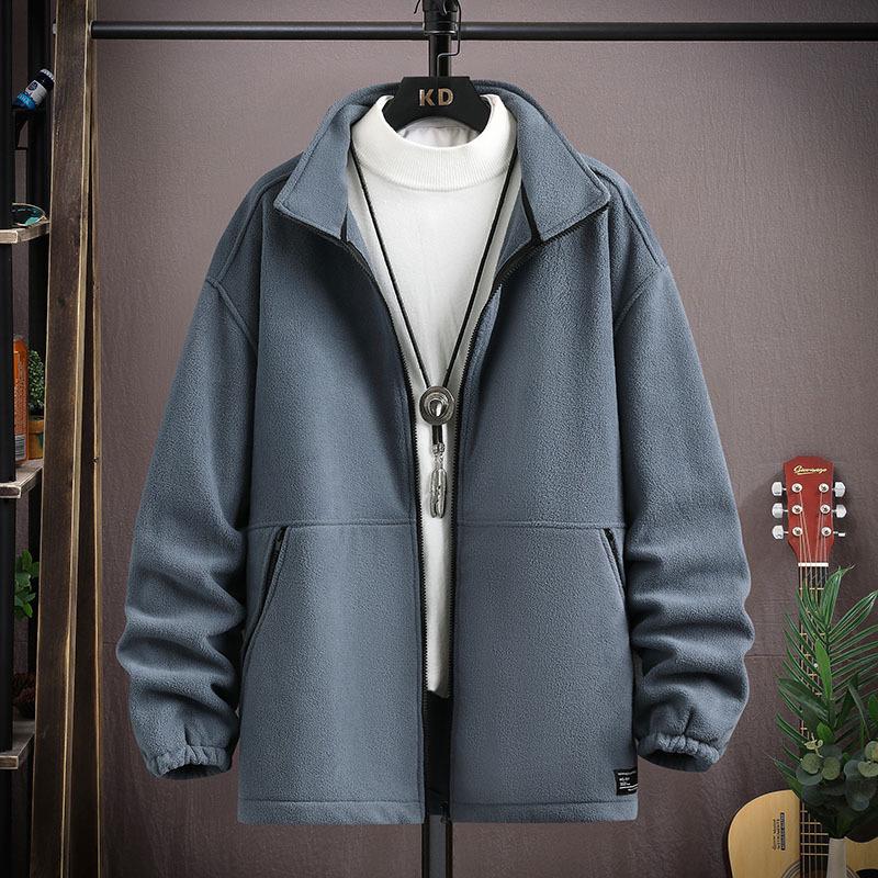 Men's Fleece Sherpa Hoodie Jacket - Double-sided, Thickened, Windproof for Autumn and Winter