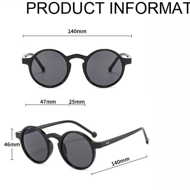 Retro Round Sunglasses Women Brand Designer Vintage Sun Glasses Female Black Outdoor Eyewear Fashion Ins Style Popular