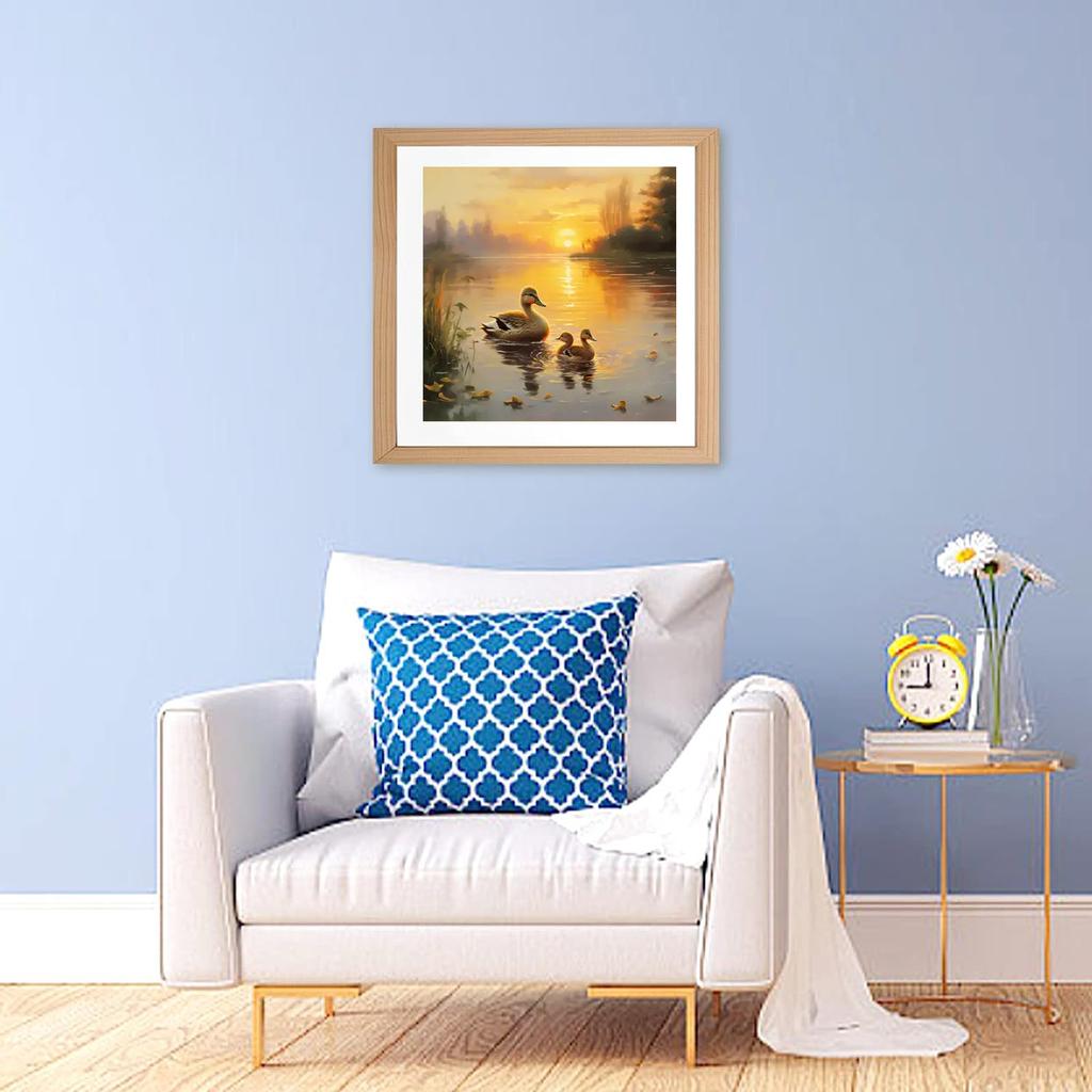 DIY Diamond Painting Baby Duck Swimming Cross Stitch Kit Mosaic Art Diamond Painting Full Circle/Square Diamond Home Decoration