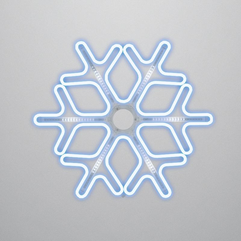 

Decorative Figurine Neon-night snowflake Made Of G n With The Effect Of Melting Icicles 60x60 Cm Glow Color Blue white 501-223
