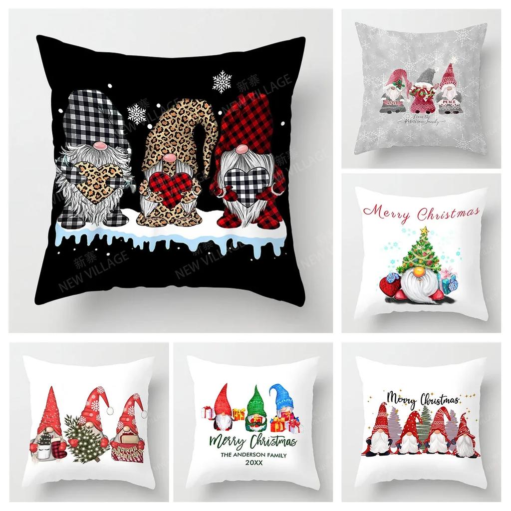 Christmas Series Pillowcases Sofas Cushion Covers Home Decor Can Be Customized for Holiday Celebrations 40x40 50x50 60x60 35x35