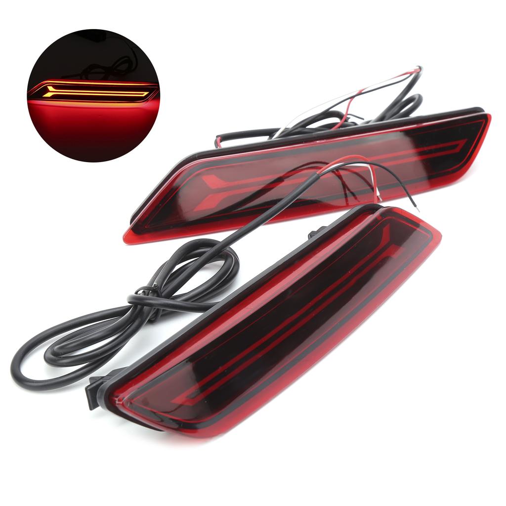 2Pcs Rear Bumper Driving Light LED Brake Parking Lamp Fit for Honda City 2017‑2018