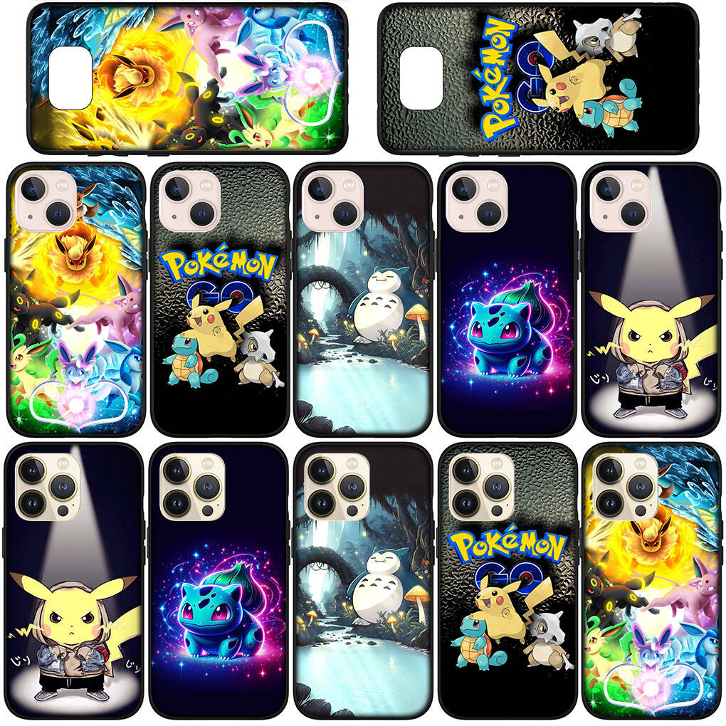 Phone Case for iPhone 17 16 15 Plus Xiaomi Poco F8 F7 X7 X6 M8 C85 C75 C71 Redmi Note 14 12 11 13 Pro Max A4 14C 13C 15C Art Pokemon GO Pikachu Cover